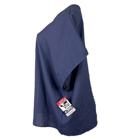 Vicky Wayne Vintage 20W Navy Blue Crew Neckline Short Dolman Sleeve Shell Blouse - Picture 5 of 6